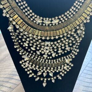 Silver and Gold Studded Costume Necklace